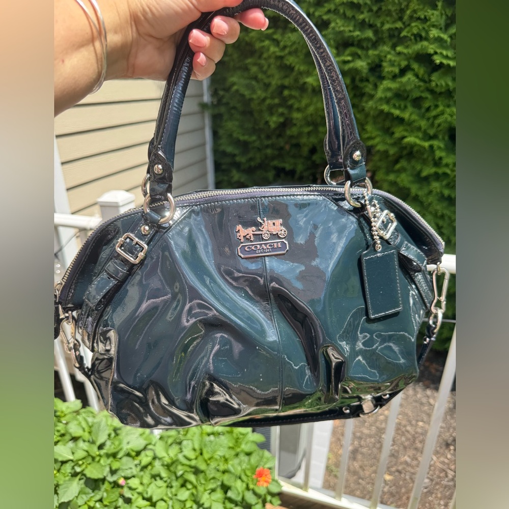 Vintage coach  patent leather satchel